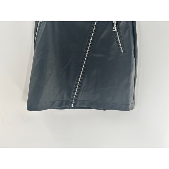 Women's Express Faux Leather Zipped Mini Skirt Size 4 - Picture 3 of 6